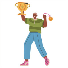 Young Businessman. Flat Vector Illustration