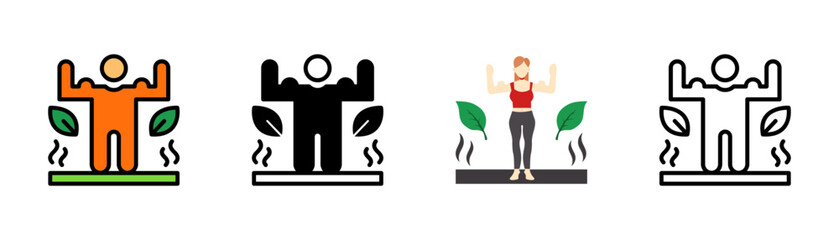 Set of Muscle Mass Icon
