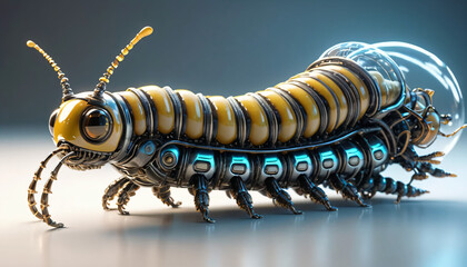 a futuristic caterpillar