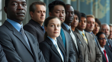 Fototapeta premium Diverse group of professionals in a corporate setting.