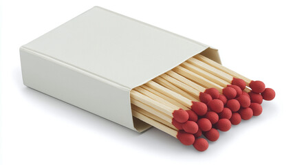 Pack of matches isolated on white background