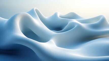 Fototapeta premium A blue and white image of a snowy landscape with a large wave