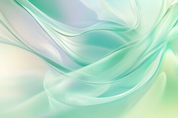 Green wavy glass background