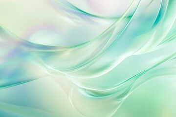 Naklejka premium Green wavy glass background