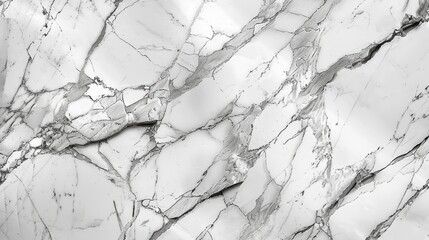 Fototapeta premium Close-up of white marble texture with gray veins.