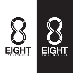 Number 8 logo vector icon design template elements