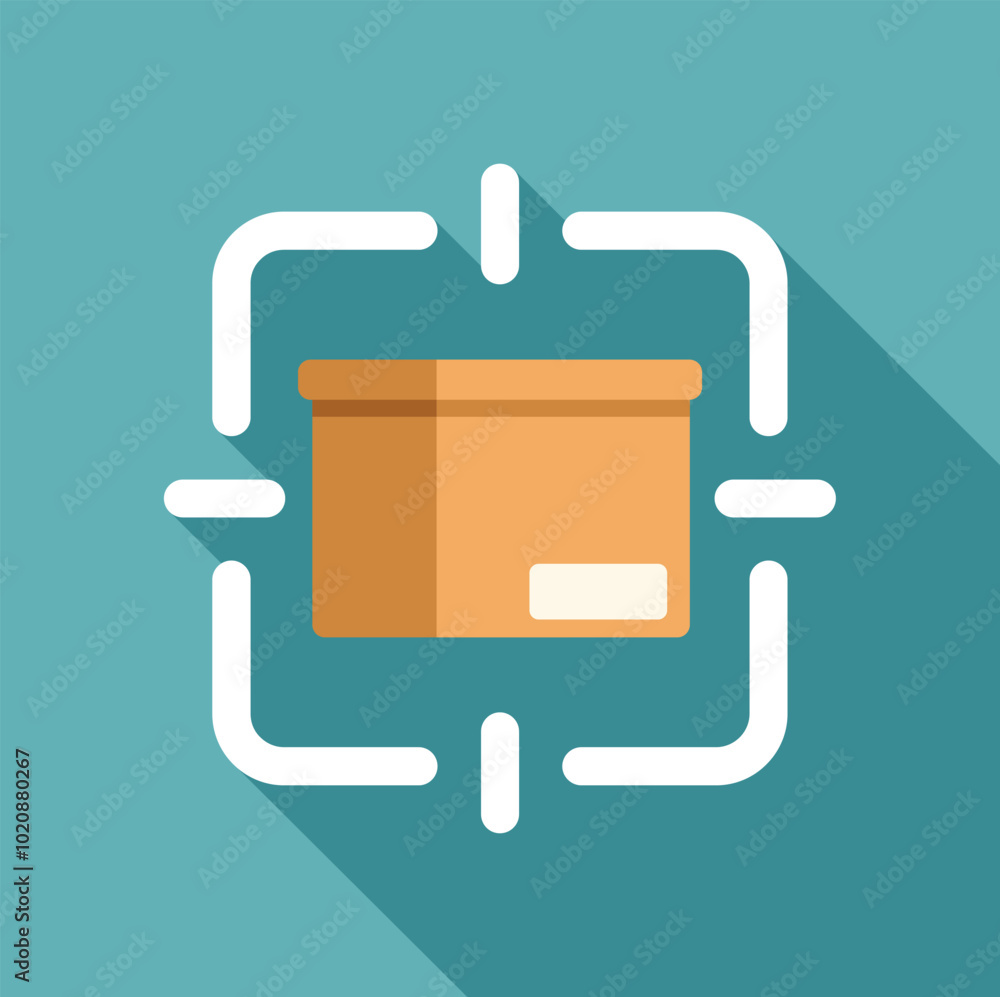 Poster cardboard box is the target of a crosshair, representing the importance of precise and efficient del
