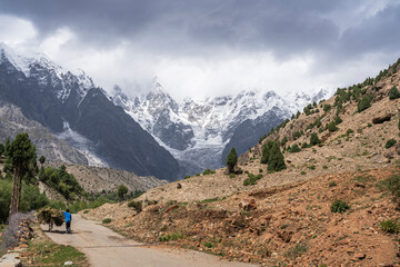 Scenic rural mountain landscape near Tarishing, Astore, Gilgit-Baltistan, Pakistan