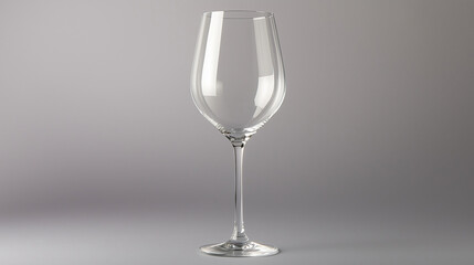 A clear wine glass with no background