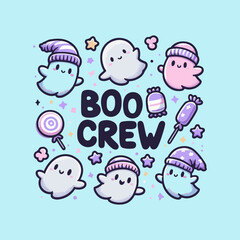 Boo Crew typography Halloween t shirt design vector. Typography, quote, Halloween t shirt design. Halloween t shirt design for Halloween day. The boo crew halloween, vector, typography t shirt