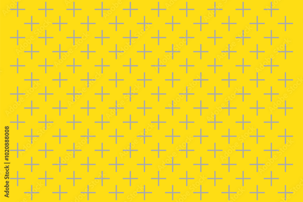Poster cross pattern seamless gray on white background. plus sign abstract background vector.