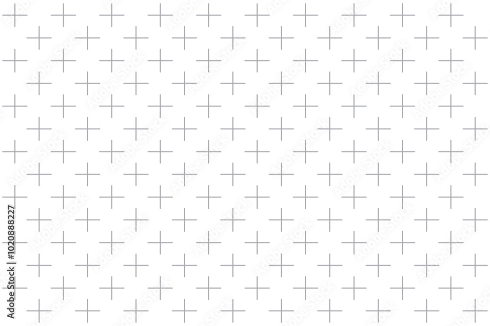 Aufkleber cross pattern seamless gray on white background. plus sign abstract background vector.