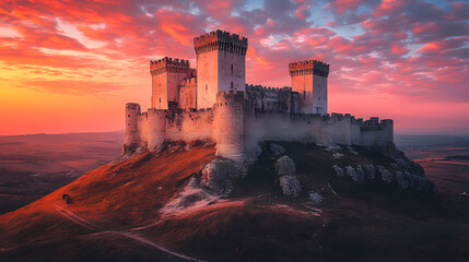 Fototapeta premium A mighty castle in the hill