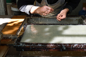 Silk paper workshop, Bukhara, Uzbekistan