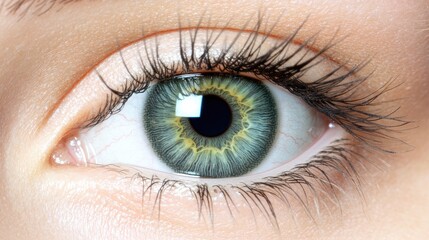 Obraz premium Close-Up of a Detailed Human Eye with Unique Coloration