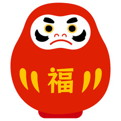 かわいいだるまのイラスト