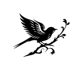 bird vector, set of silhouettes of birds vector