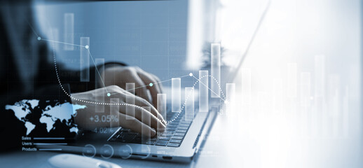 Business arrow chart diagram, growth strategy and achieving goals with the rising arrow. Business strategy development and efficiency growth.