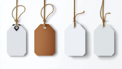 Vintage Tags and Labels Collection on White Background