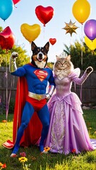 Obraz premium Cat and Dog