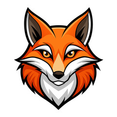 Stylized Fox Head Logo Vector Design