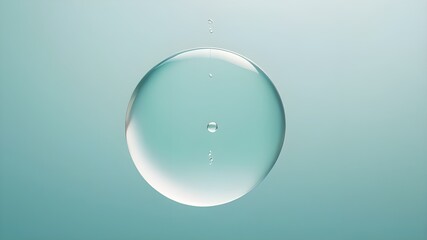 Transparent bubbles on a blue background