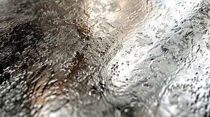 Abstract Close-Up of a Metallic Surface with Irregular Patterns