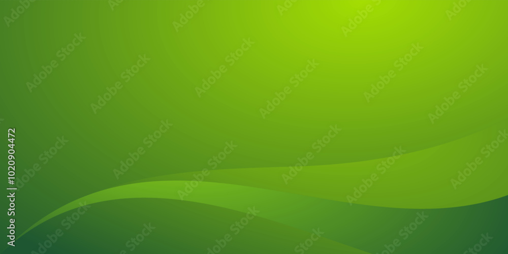 Poster abstract green color wave mod...