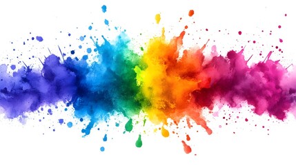 Vibrant Multicolored Paint Splash Explosion Abstract Background