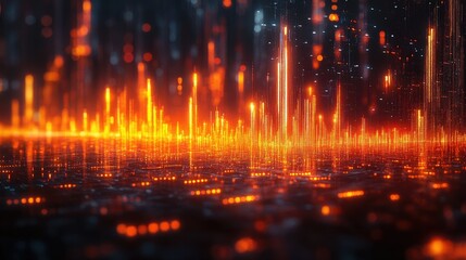 Obraz premium Stock market candlestick chart displaying patterns and movements