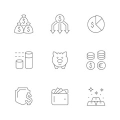 Set line icons of saving