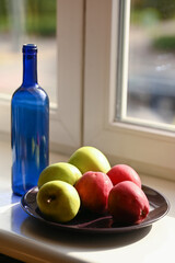 still life with apples in the interior