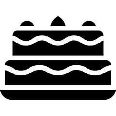 Vector Icon Cake, Cakes, Food and Restaurant, Baker, Dessert, Bakery
