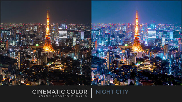 Night City Moody Cinematic Color Grading Presets