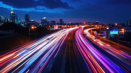 Fototapeta premium Fiber-optic networks offer the highest speeds and are expanding in both urban and rural areas