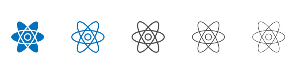 Atom icon Isolated flat vector in outline