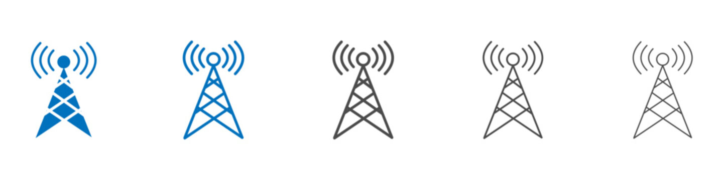 Antenna icon Isolated flat vector in outline