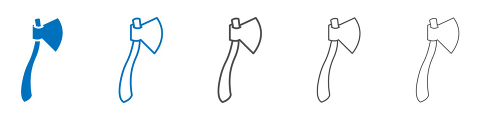Axe icon Isolated flat vector in outline