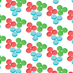 Multi-colored-pattern-of-ellipses-on-a-white-background,-wallpaper.Vector.