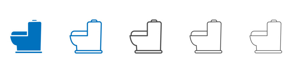 Bathroom icon Isolated flat vector in outline