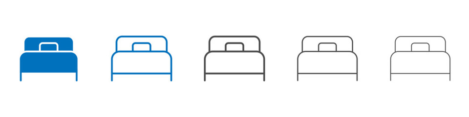 Bed icon Isolated flat vector in outline