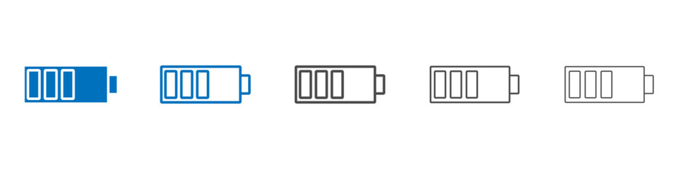 Battery icon Isolated flat vector in outline
