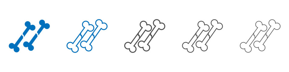 Bone icon Isolated flat vector in outline