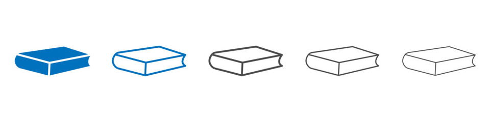 Book icon Isolated flat vector in outline