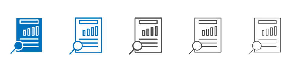 Case study icon Isolated flat vector in outline