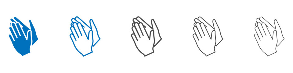 Clap icon Isolated flat vector in outline