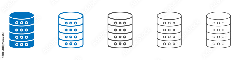 Poster database icon isolated flat vector in outline