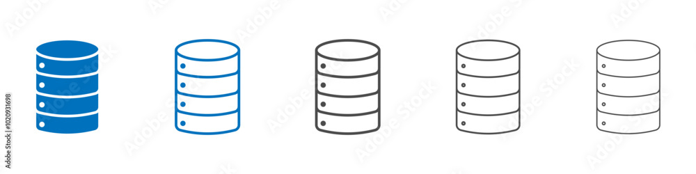 Poster database icon isolated flat vector in outline