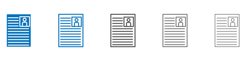 CV icon Isolated flat vector in outline