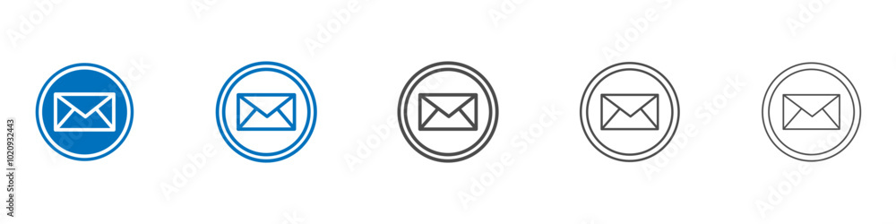 Poster email button icon isolated flat vector in outline